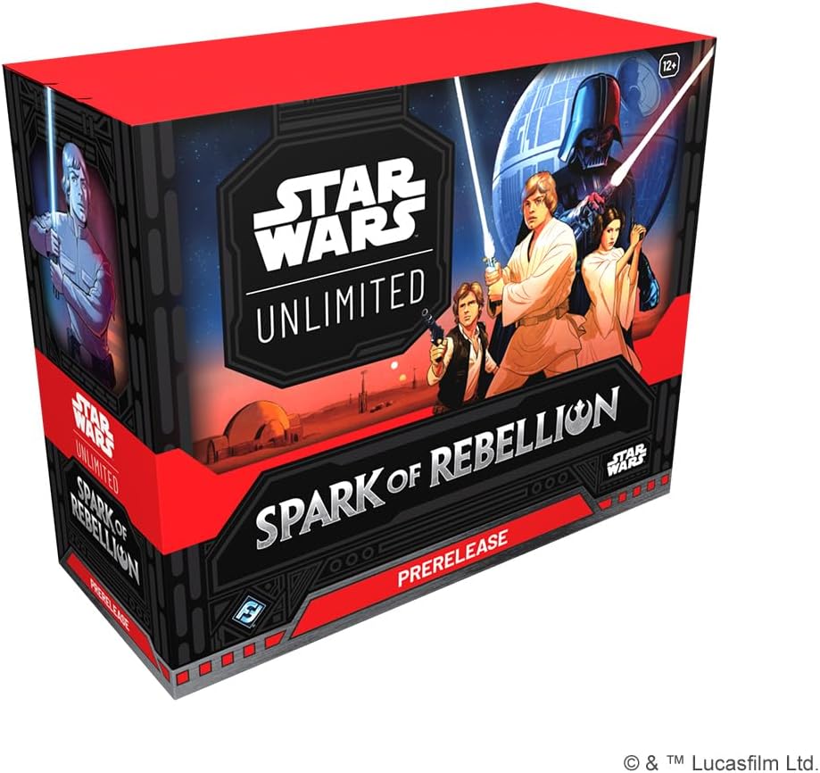 Star Wars Unlimited Spark of Rebellion PreRelease Box (6 Booster Packs + Promos)
