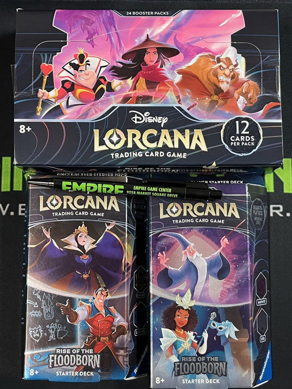 Disney Lorcana TCG: Rise of the Floodborn - Starter Deck, Deck Box & S –  Video Game Trader LLC