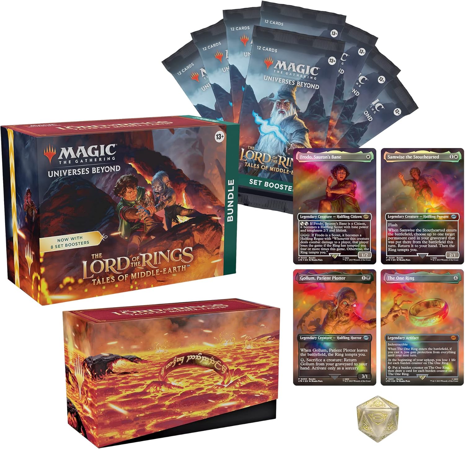 Magic: The Gathering The Lord of The Rings: Tales of Middle-Earth Bundle (The One Ring + 8 Set Boosters!)