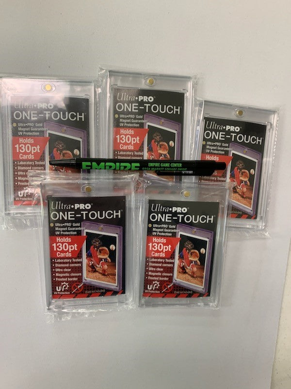 5x Ultra Pro 130pt Magnetic One-Touch Card Holders