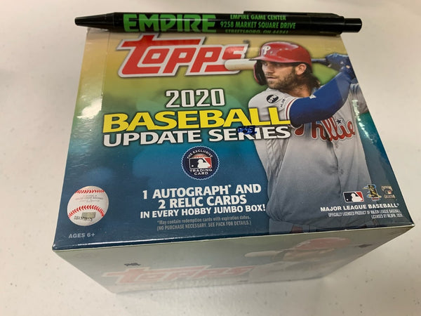 2020 Topps Update Series Baseball Jumbo Hobby Box - Factory Sealed!