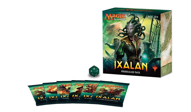 Magic The Gathering Ixalan Prerelease Kit with 6 Booster Packs + promo + die